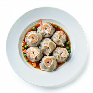 9. Ravioli di gamberi shiu mai al vapore - 4 pezzi