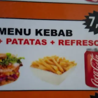 Menu kebab mixto con queso
