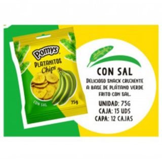  Platanitos deshidratados con sal Pommys