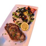 entrecot gamberetti funghi