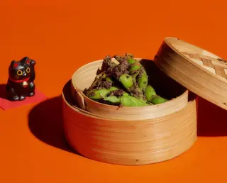 Edamame trufa y carbón