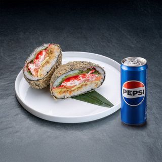 Комбо Суші бургер з лососем+Pepsi 0,33 л