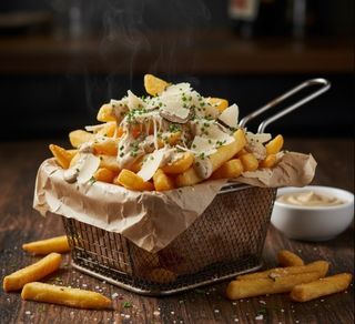 Patatas Con Mayonesa De Trufa Y Parmesano