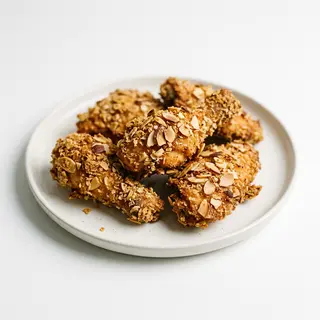 Pollo Rebozado Con Almendras