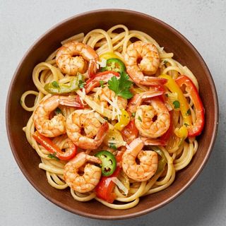 American Jollof Spaghetti (Prawns)