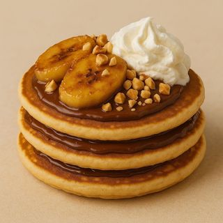 Pancakes alla Nutella e Banana Caramellata