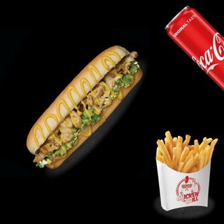 White Dog + Pomfrit + Coca cola 0.33l