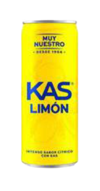KAS Limón Refresco con gas sabor Limón Lata 330ml