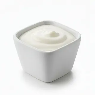 Tarrina de salsa blanca