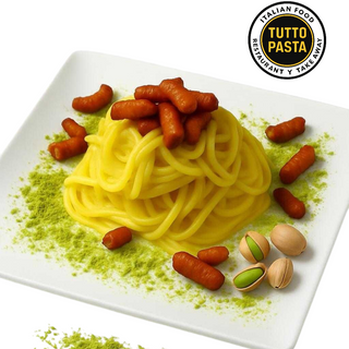 Spaghetti carbonara pistacho italiano