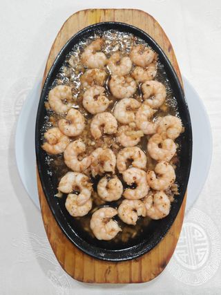 Gambas al ajillo a la plancha