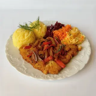 Panierowany kotlet schabowy po zbójnicku