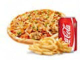 Menú de pizza pequeña (28 cm.)