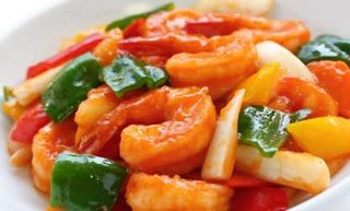 Gamberi in salsa agrodolce