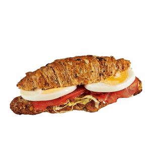 Mini Croissant Vegetal de Huevo Duro, Tomate y Lechuga