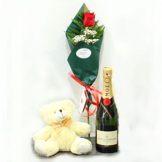 MOËT, ROSA ROJA & PELUCHE 