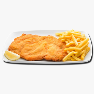 Peituga con patacas fritas
