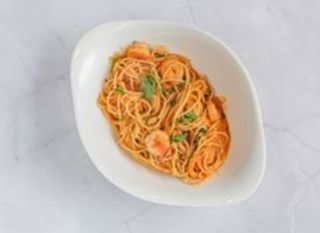 Spaghetti con i gamberi e salsa rosa