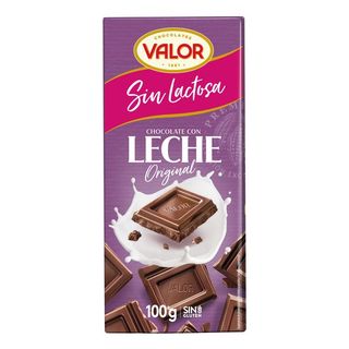 Chocolate con Leche sin Lactosa Valor 100 G.