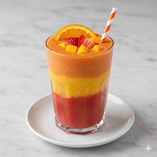 Smoothie Naranja, Mango y Fresa
