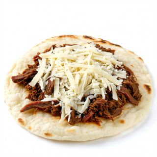 Arepa mechada y queso