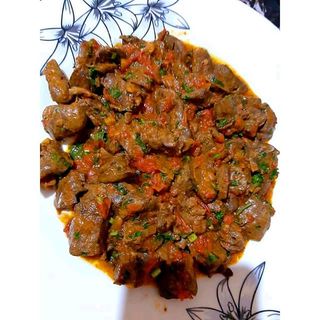 Beef Dry Served With Ugali, Chapo,