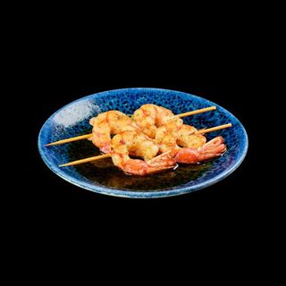 233 - SPIEDINI DI GAMBERONI ALLO YUZU