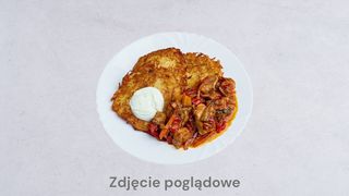 Placki ziemniaczane z gulaszem węgierskim