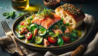 Salata Salomne & Focaccia