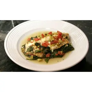 Tilapia Supreme With Creamy Spinach
