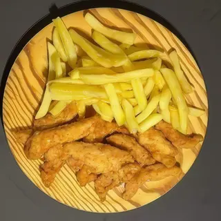 Tiras de pollo crujientes (ración)