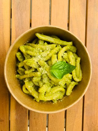 Casarecce acqua e farina al pesto