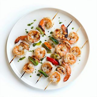 Spiedini calamari e gamberi