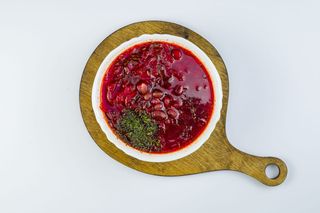 борщ  красный постный с фасолью (400 гр.)