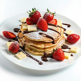 Pancake con cioccolata bianca, Nutella e fragole
