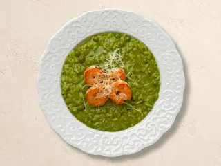 Зелене різотто з креветками (310g)