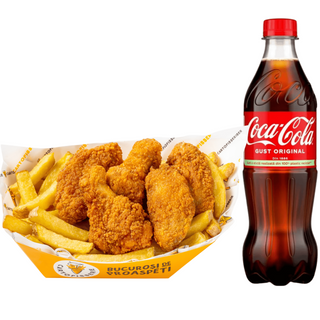 Cartofi cu Aripioare Crispy Large + Coca Cola