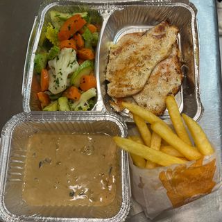 Steak poulet grillé 