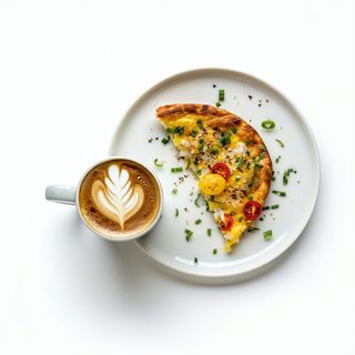 Café Con Pincho De Tortilla Española.