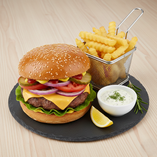 Meniu cheeseburger de vită