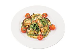 Запечено Халуми с тиквички