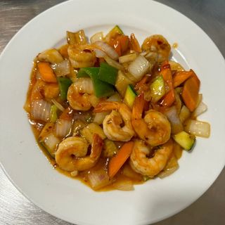 Gambas Con Salsa Picante