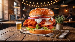 Hamburguesa De Pollo Crujiente