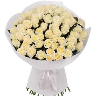 Акція!"51 біла троянда"