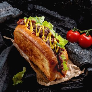 Хот-дог з рваною яловичиною