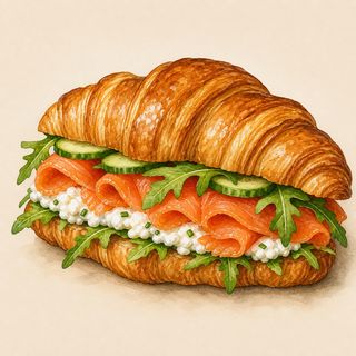 Croissant z łososiem 150g