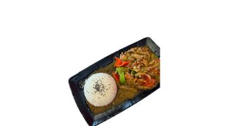 Xinjiang style rice with eggplant meat