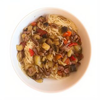 Cazuela De Berenjena Y Fideos