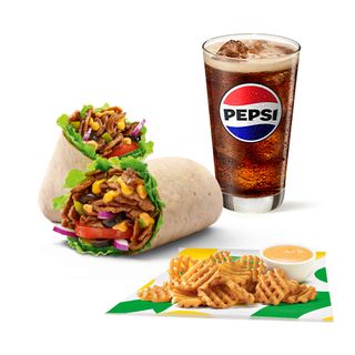 Menú Wrap Bistec y Queso