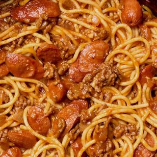 Spaghetti and liver